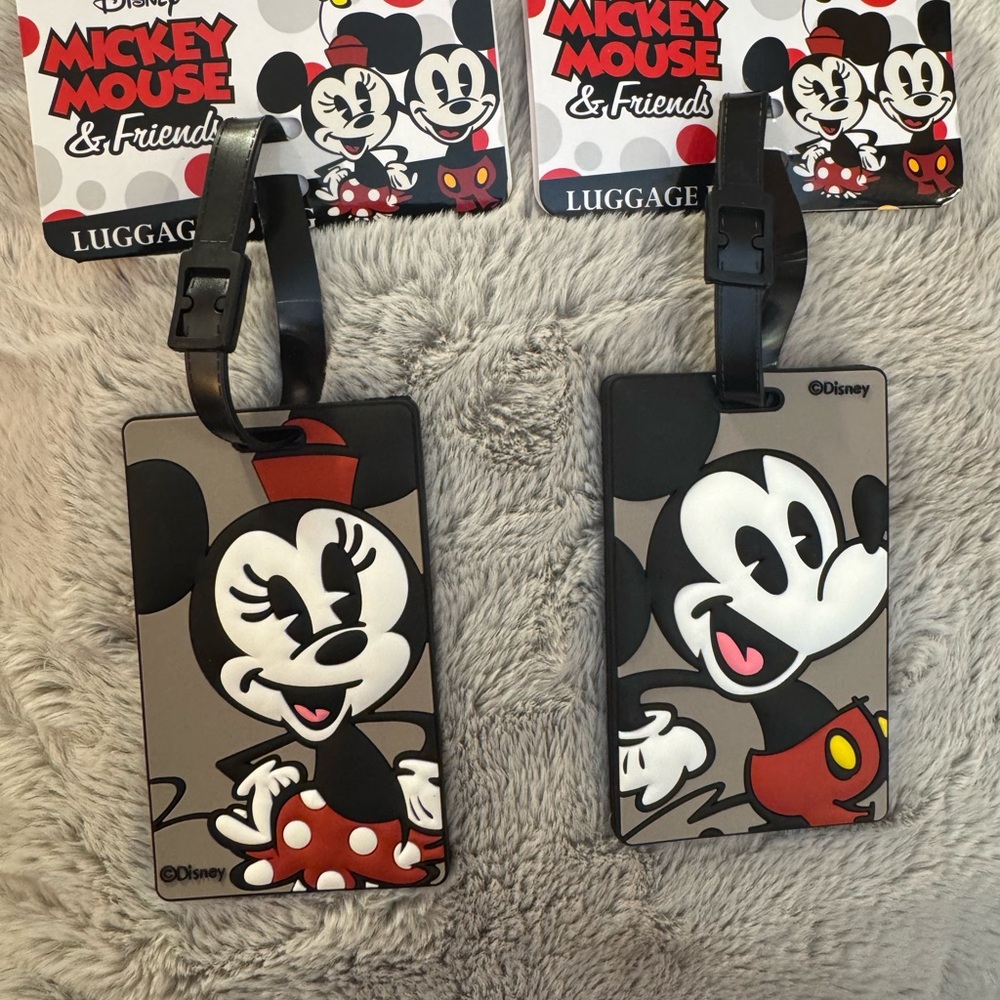 Disney Character Luggage Tags Mickey And Minnie American Tourister NWT